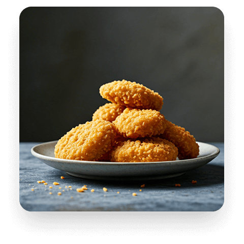 Porção de Crispy Chicken Nuggets dourados